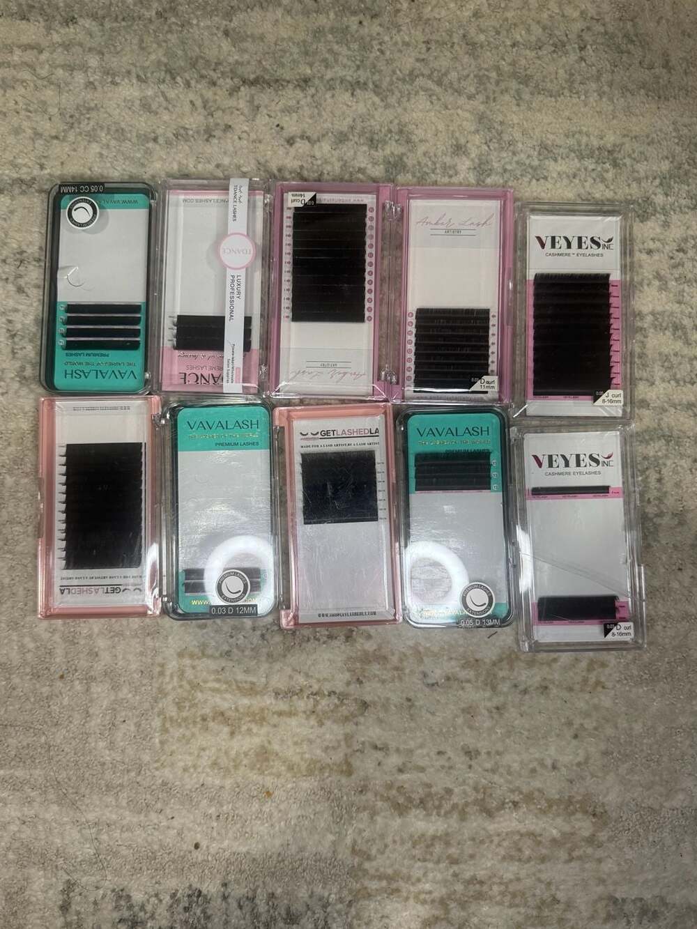 Lash GetLashedLA Eyelash Extensions Lot of 10 Trays